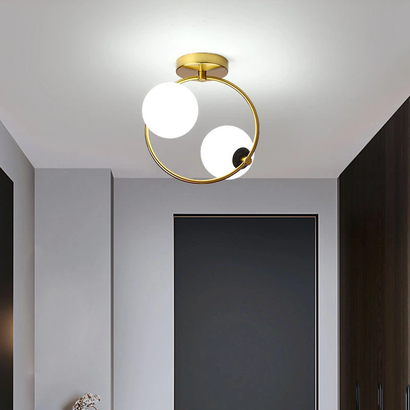 Post Modern Glass Ball Chandelier Indoor Lighting for Living Room Pendant Light