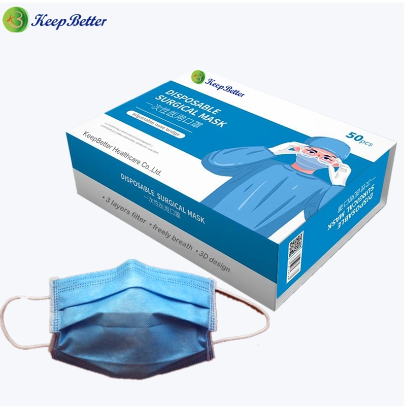 Fast Ship Certified Non-Medical Earloop Face Mask Wholesale/Supplier Supply Manufacture Disposable 3 Ply Layer Flat safety Face Mask Made in China for Public Civil Use