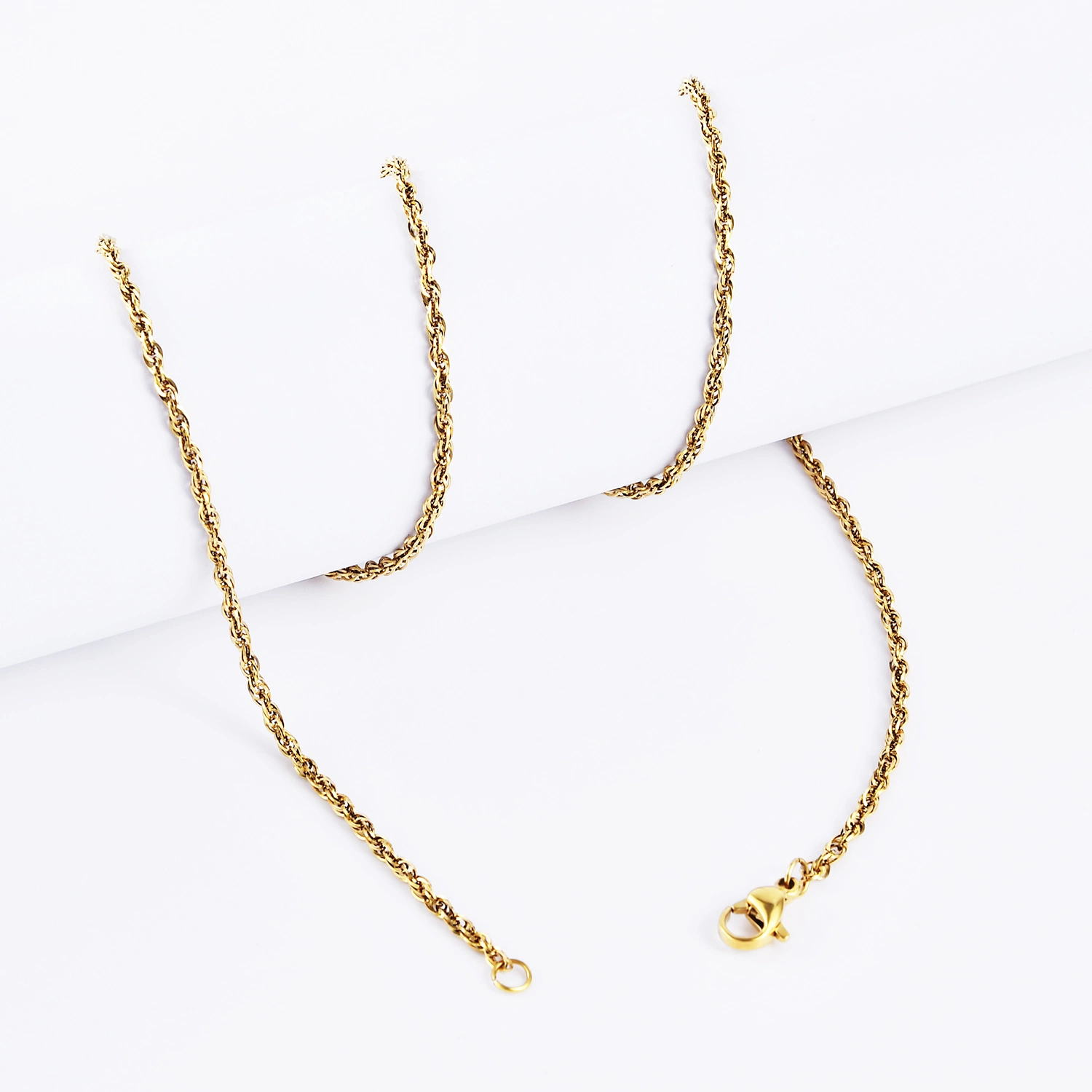 14K 18K Gold Plated Stainless Steel Necklace Jewelry Accessories for Body Chain Clothes Chain Accessories