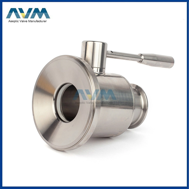 SS304 SS316L Stainless Steel Sanitary Butterfly Type Welded Ball Valve