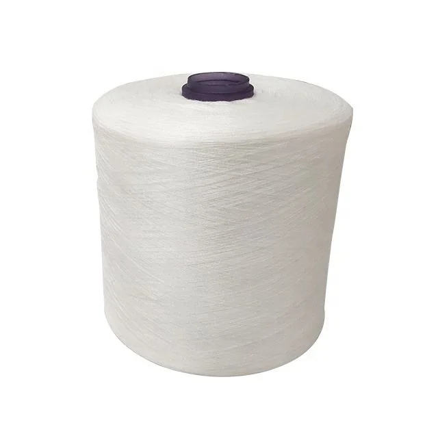 Wholesale Factory Price 100% Polyester Ring Spun 1/30 Raw White