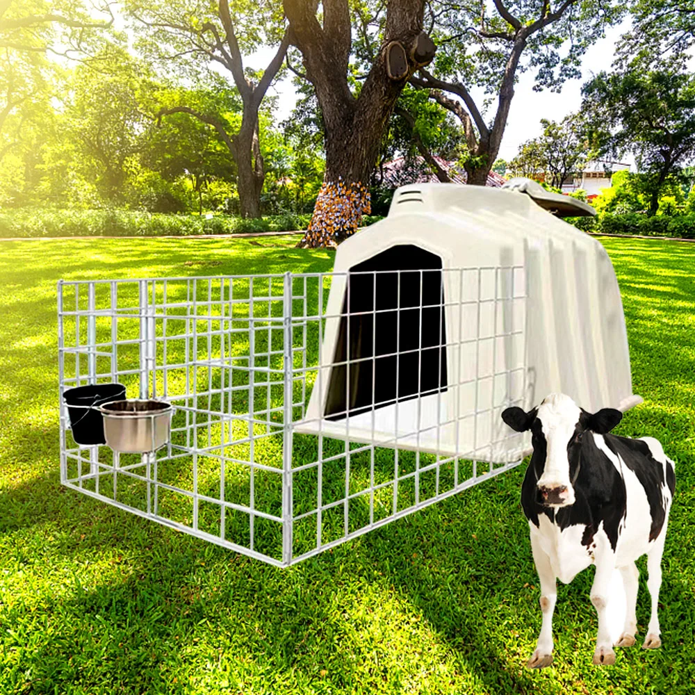 Hutch Cage Durable New Born Care Calf Calve Lamb House for Dairy House/Farm/Shed Independent Feed