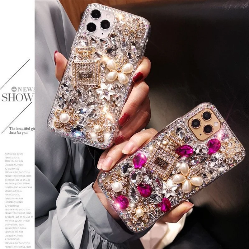 High quality/High cost performance  Silicone Mobile Phone Case TPU Fashion Luxury Diamond Back Cover for iPhone 11 12 13