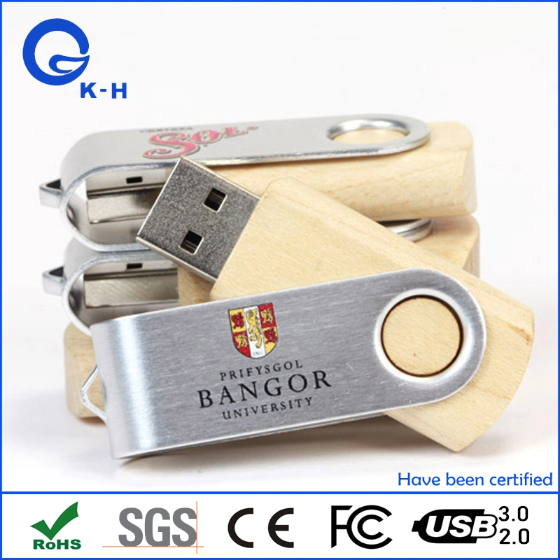 Bamboo Twist USB Flash Thumb Drive for Company Gift