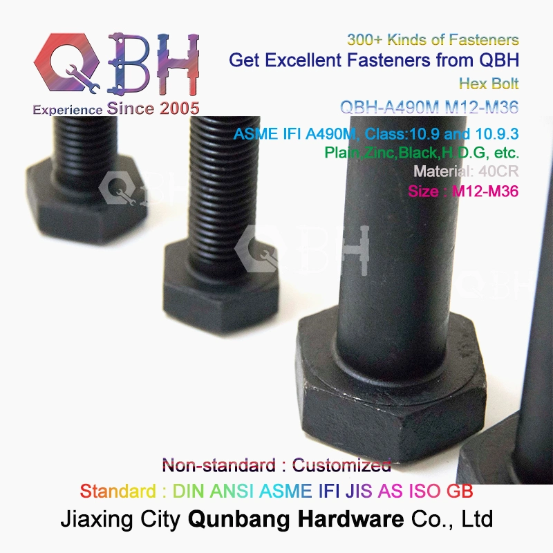 Qbh ASTM F3125 Black Hex Hexagon Hexagonal Heavy Bolt (A490/A490M)