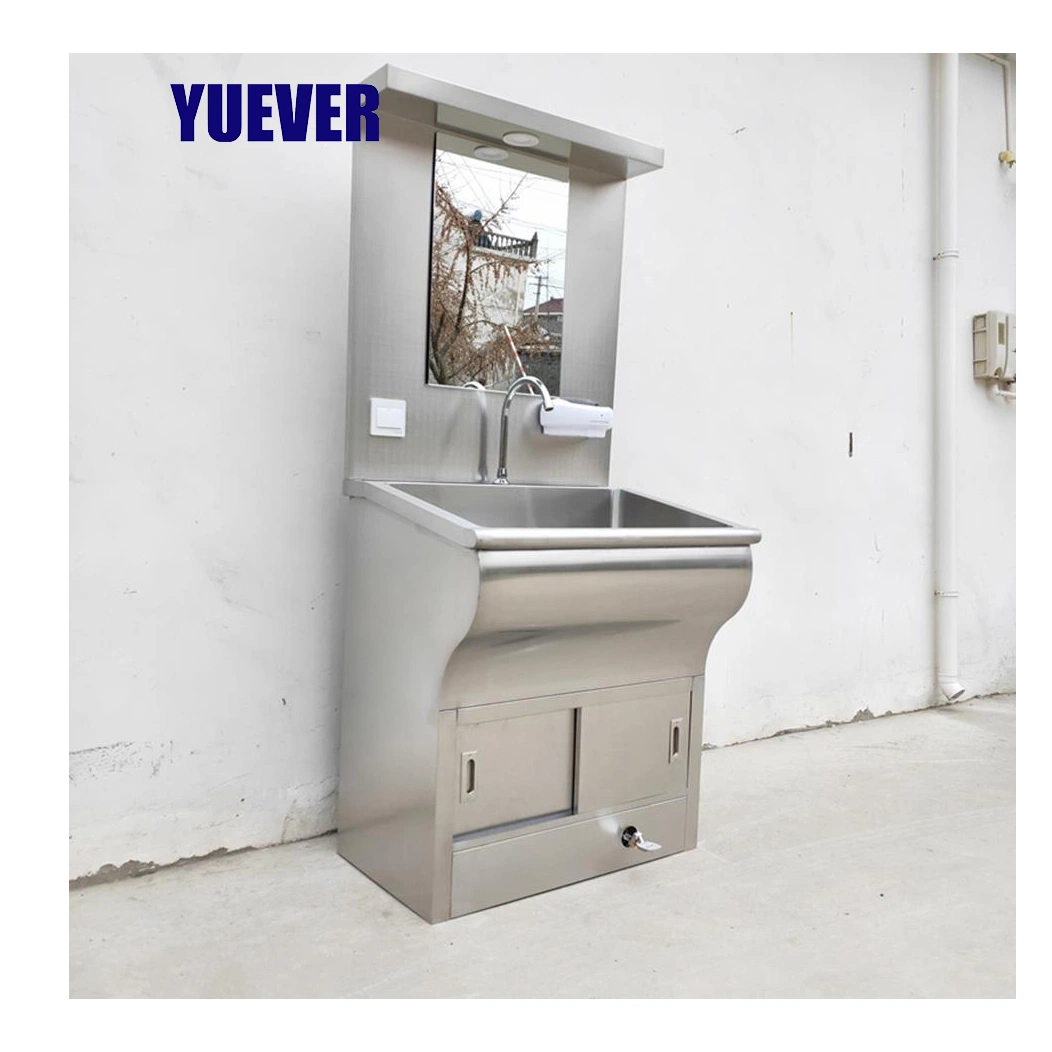 High-Quality 304 Stainless Steel Medical Sink Equipped with Gooseneck Faucet