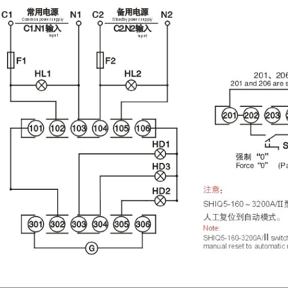 Mini Isolated Motor 100A Atse Dual Power Automatic Transfer Switch (Q5S-100)