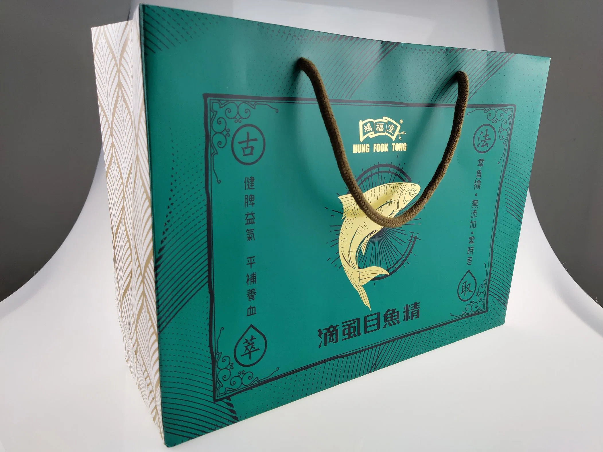 Four Color Printing Gloss Lamination Rope Handle Paper Bag