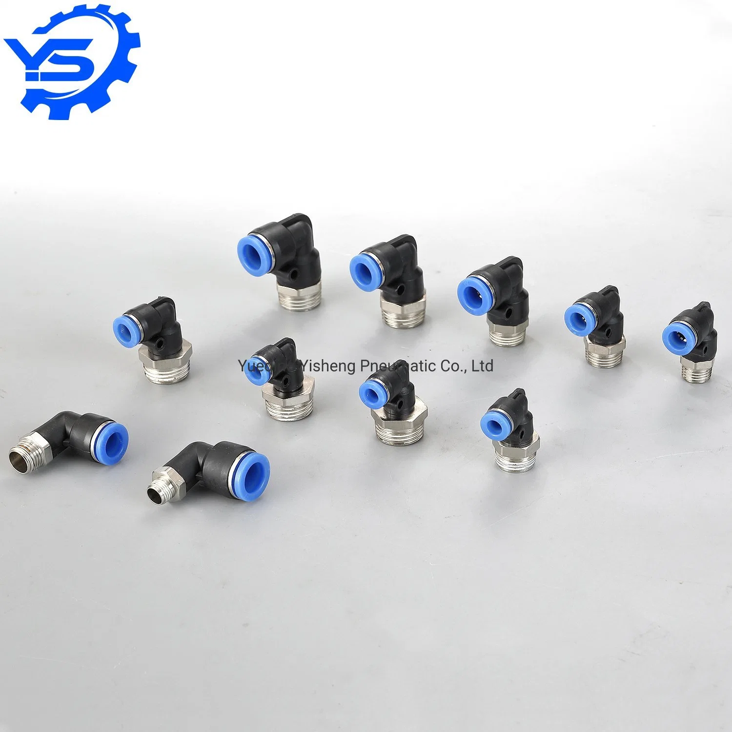 Pl Series White Color NPT 90 Degree Elbow Air Compressor Pneumatic Fittings Rotary Push in Air Fitting