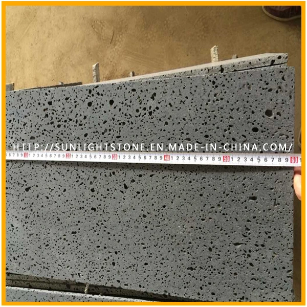 Natural Honed Hainan Black Basalt Tiles for Flooring and Wall