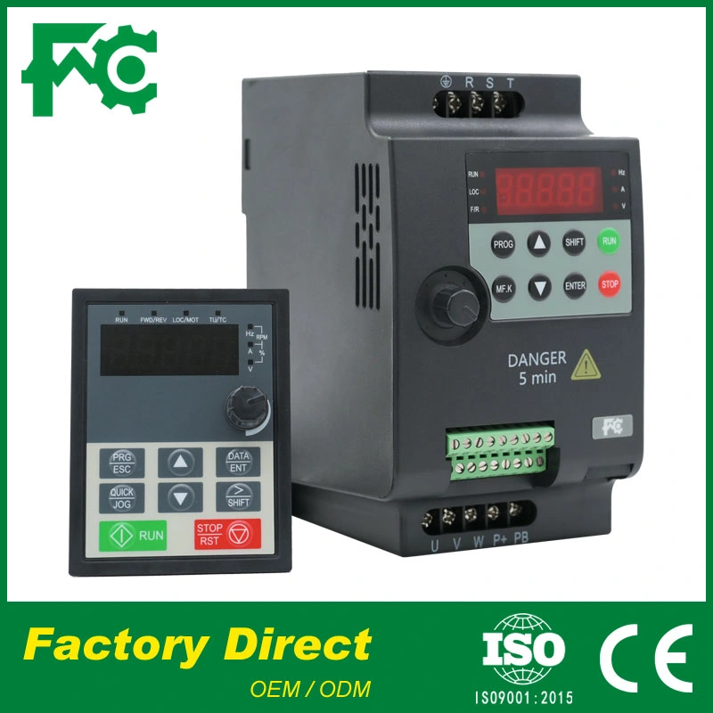 FC100e Unidad de CA Control vectorial frecuencia Inversor 220V/380V Entrada