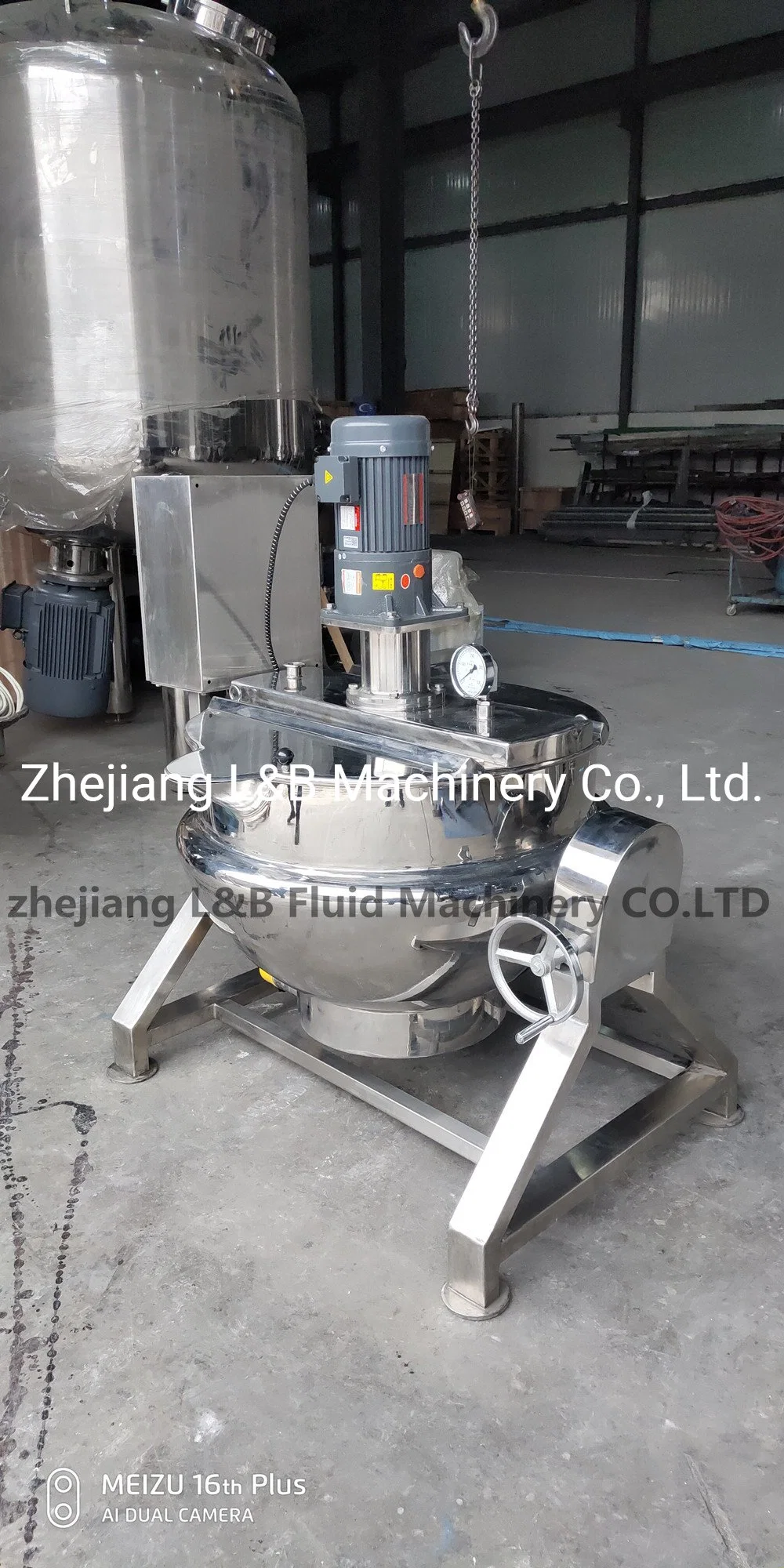 Stainless Steel Mixing Equipment Electric Heating Cheese Blending Vertical Jacketed Chocolate Melting Pot Machine