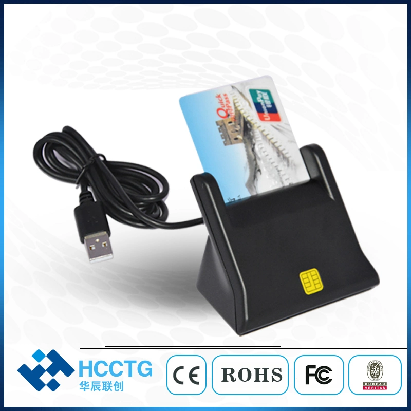 Solo la norma ISO7816 ID de inserción de USB/IC Chip EMV Lector de tarjeta (DCR31)