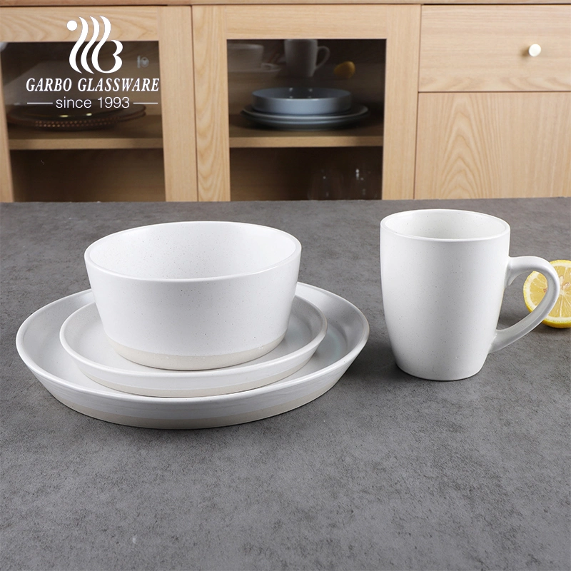 Classic Ceramic Dinner Set Porcelain Bowls Plates and Mugs Set Hot Sale China Stoneware Factory Price Ceramic Plate