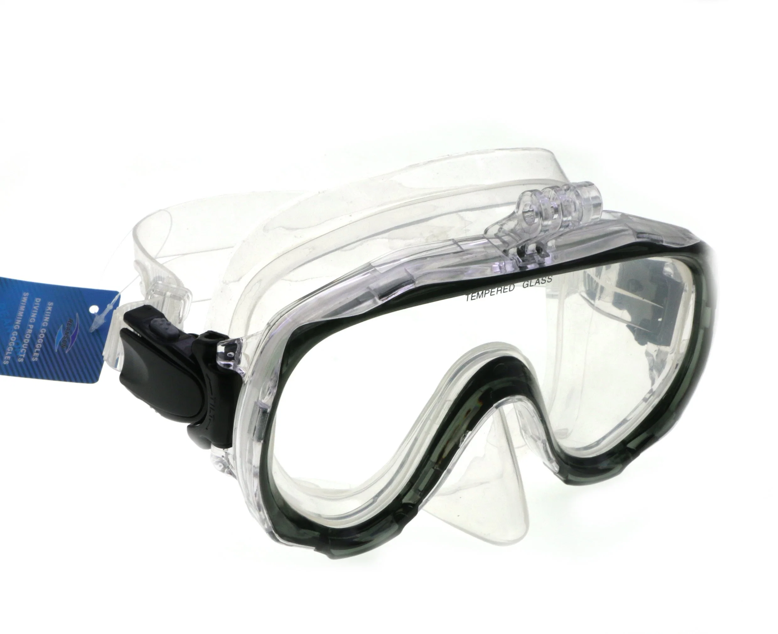 Reanson Manufacturer High-Quality Diving Equipment Anti-Fog Diving Mask with Camera Holder for Scuba/Spearfishing Dive