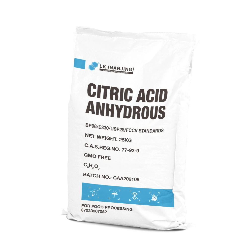 CAA 99.9% Citric Acid Anhydrous with Good Solubility