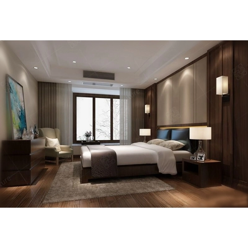 Ensemble de chambre d'hôtel en bois sur mesure 5 étoiles moderne Fabricant de meubles Foshan