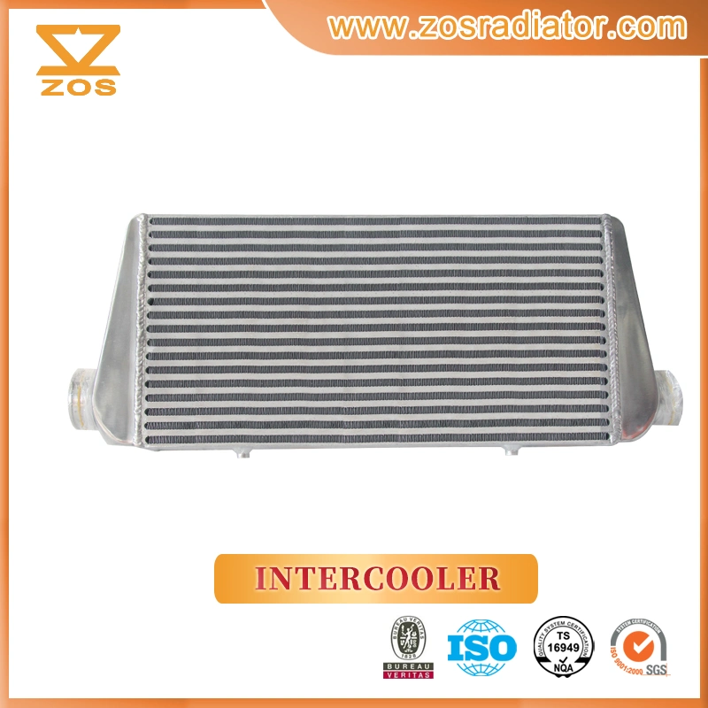 Customized Core Size 600*298*105mm Inlet Outlet 75/75mm Aluminum Water Intercooler Thickness