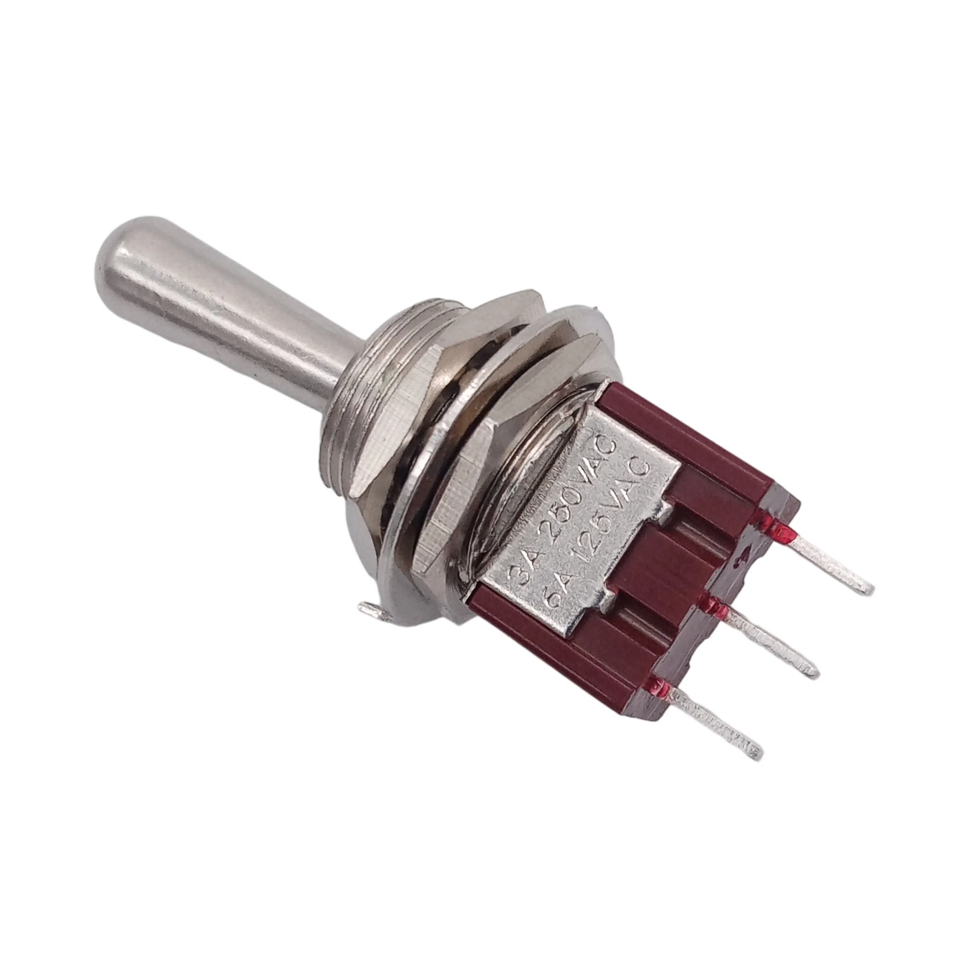 Mts-102 12mm 3 Pin 2 Way on on Self-Locking Toggle Switch