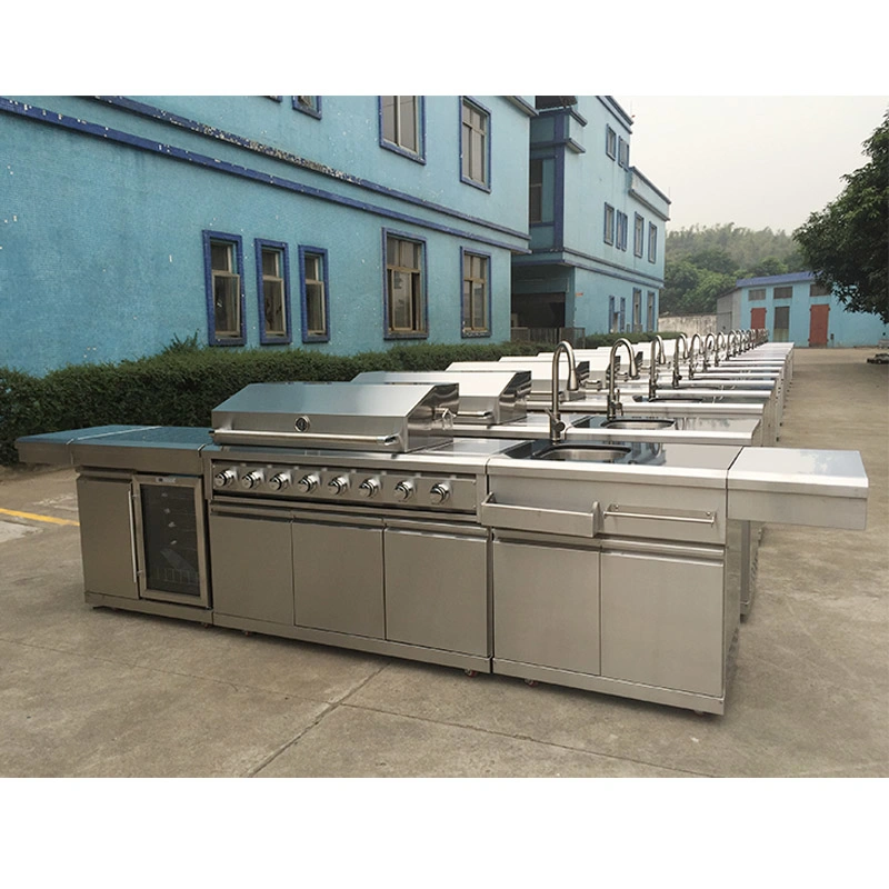 Sample Customization Gas Grill Stainless Steel Classic BBQ Kitchen Cabinet