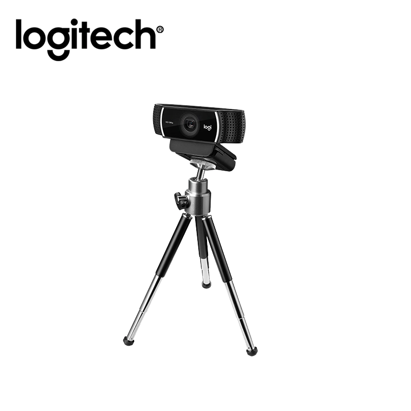 كاميرا ويب C922 PRO HD بدقة 1080p Autofocus مدمجة بتقنية Microphone Stream HD ثبت الكاميرا باستخدام الحامل الثلاثي القوائم