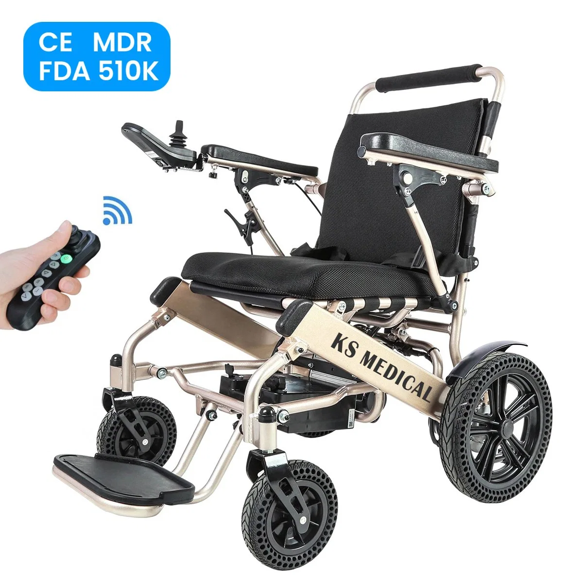 Ksm-601L poder silla de ruedas eléctrica mejor médico de accionamiento eléctrico Scooter de movilidad sillas de ruedas Silla de Ruedas ele ctrica