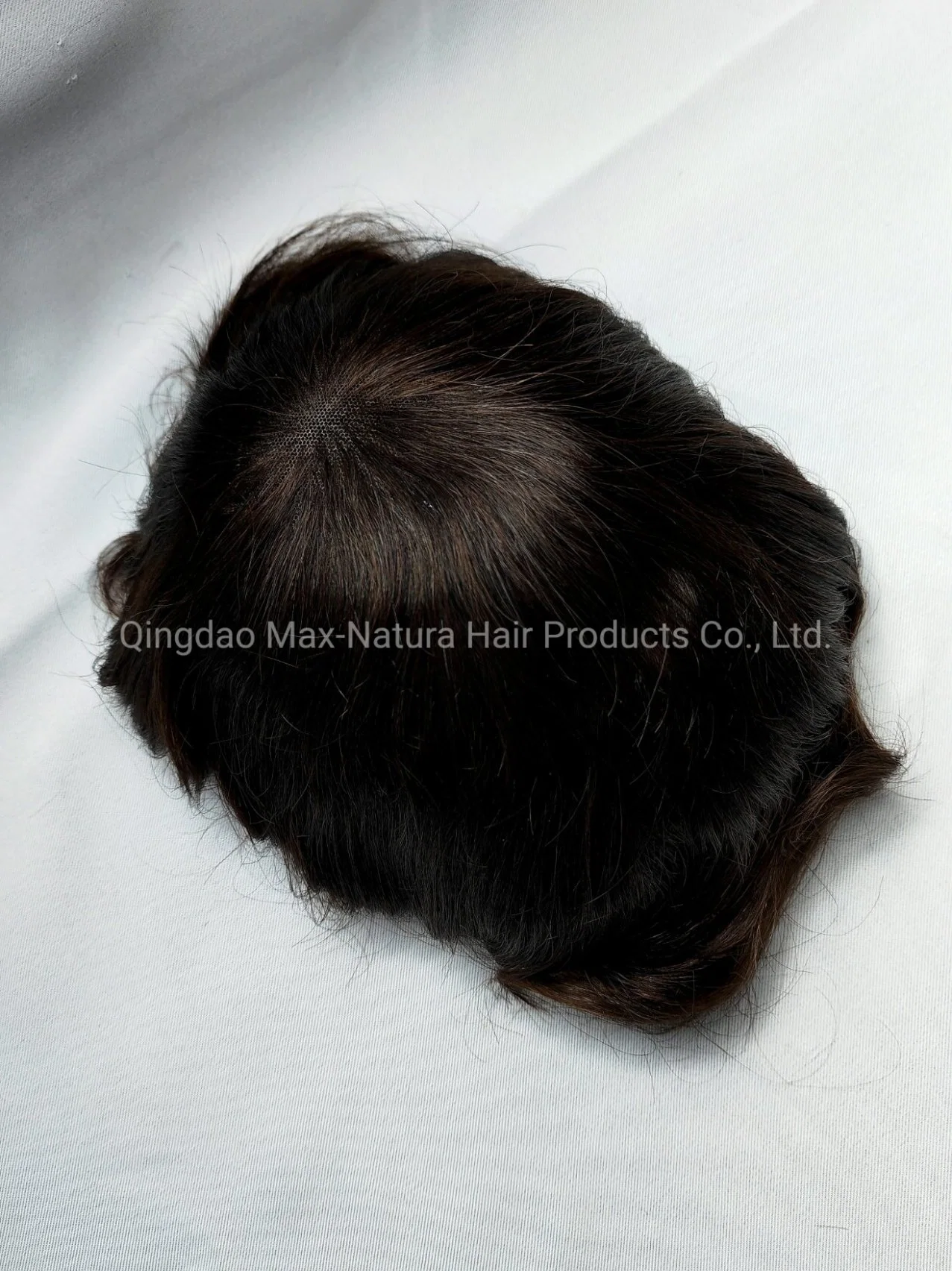 Most-Natural Full-Swiss-Lace (Französisch-Spitze) Massgeschneidertes Human Hair System mit verstärkten PU-Linien Und Zierlinien