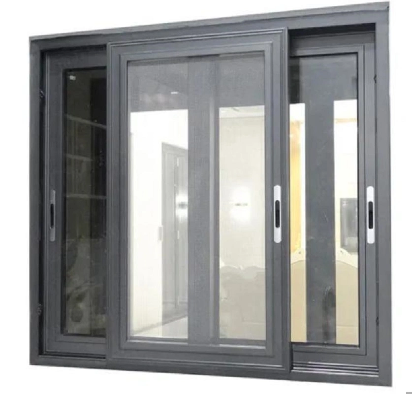 Casement Ventana de aluminio con doble acristalamiento personalizado Diseño personalizado de vidrio tintado el doble de cristal templado de color fijo Slding Customzied colgado tipos