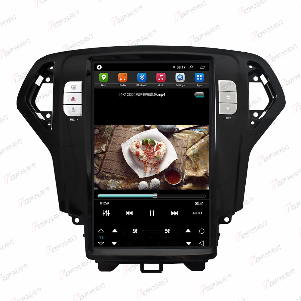 Voiture vidéo lecteur DVD Tableau de bord radio stéréo Android Multimédia pour Ford Mondeo 2007 2008 2009 2010 12,8 pouces