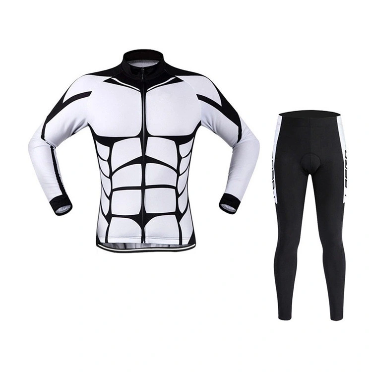 Herren Fahrradbekleidung Set Sublimiertes Fahrradtrikot und Hose Trainingsanzug