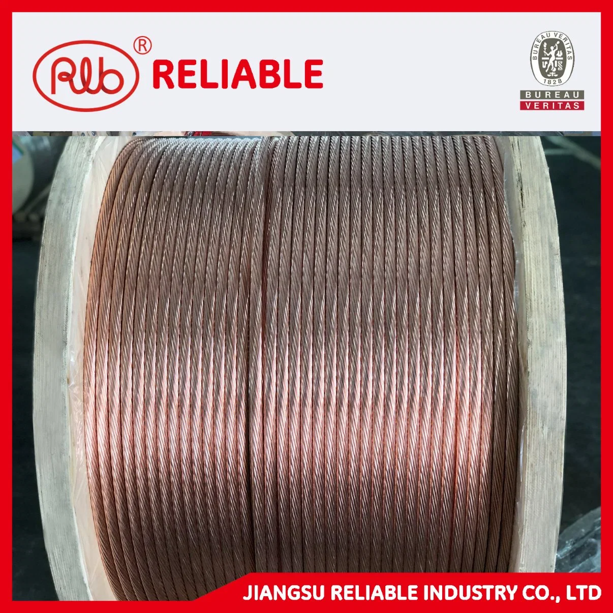 ASTM B 227 B228 Copper Clad Steel Strand Wire for Overhead Conductor CCS