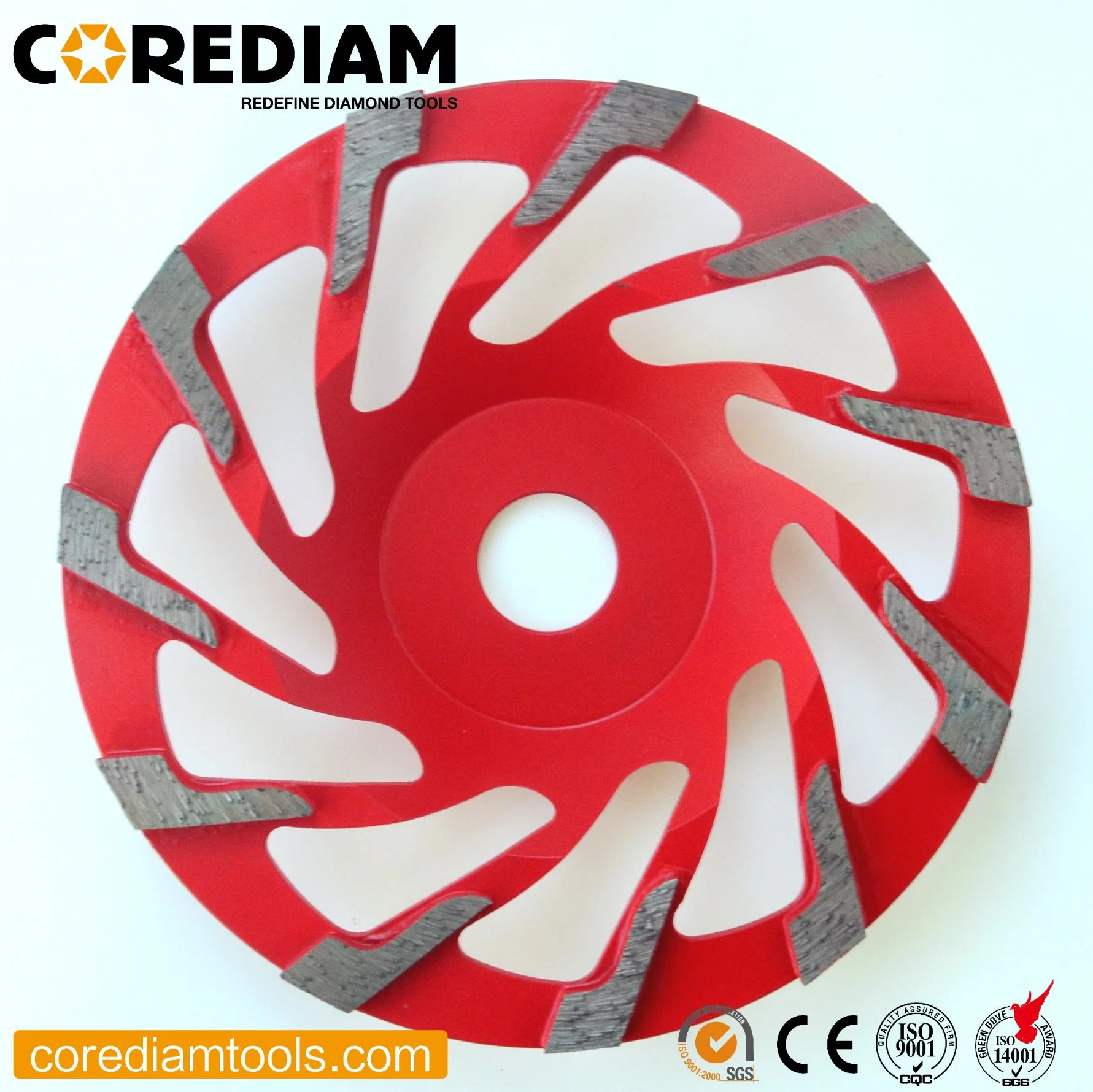 Diamond L Segment Silver Brazed Grinding Wheel for Concrete and Masonry in All Size/Diamond Grinding Cup Wheel/Tooling