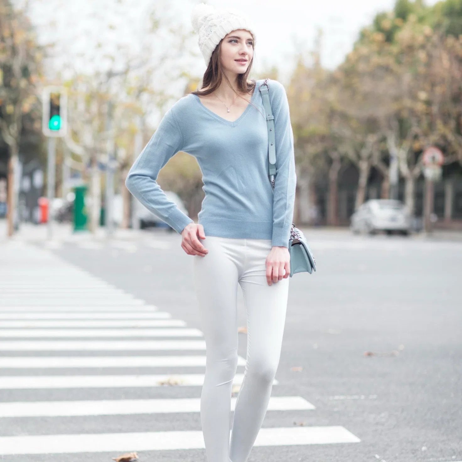 Factory Wholesale/Supplier Women Pure Cashmere Pullover Sweater