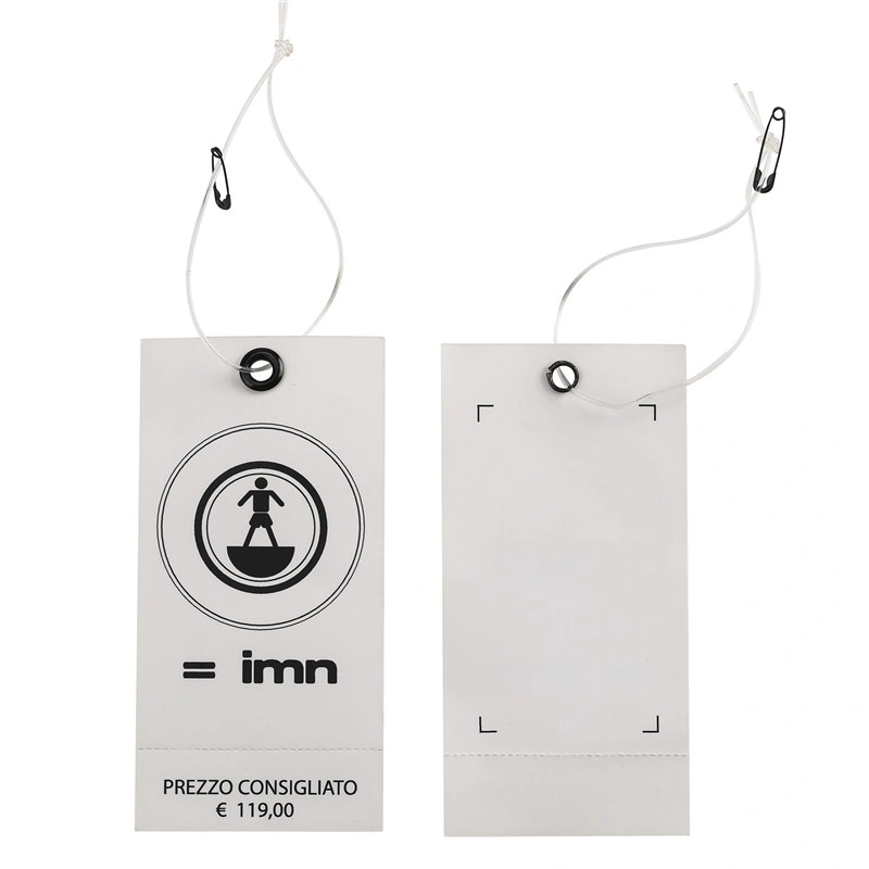 Custom Design Hang Tag with Recycled Paper and Sticker