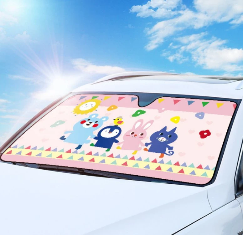 Custom Design Cartoon Car Windshield Heat Insulation UV Protection Sunshade