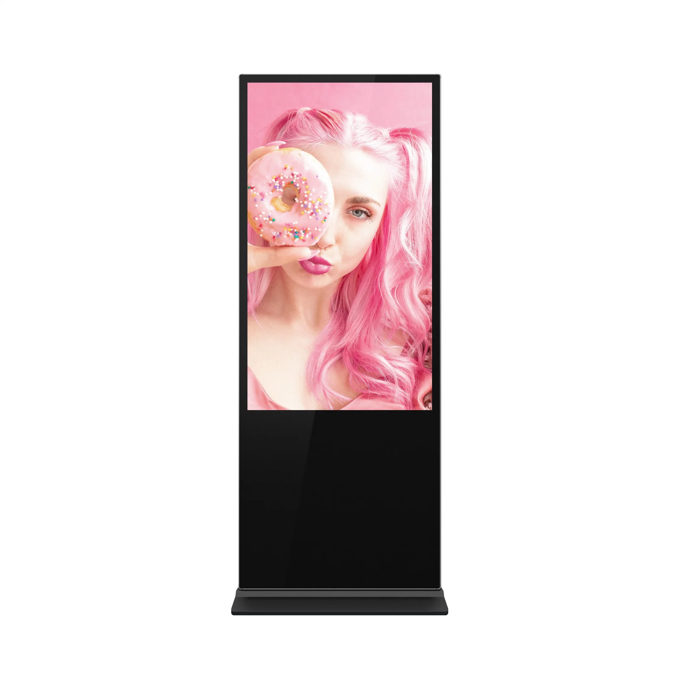 شاشة الأشعة تحت الحمراء Totem Digital Signage WiFi LED Poster Brightness Standing ملصق LED لإعلانات الشاشات الكاملة