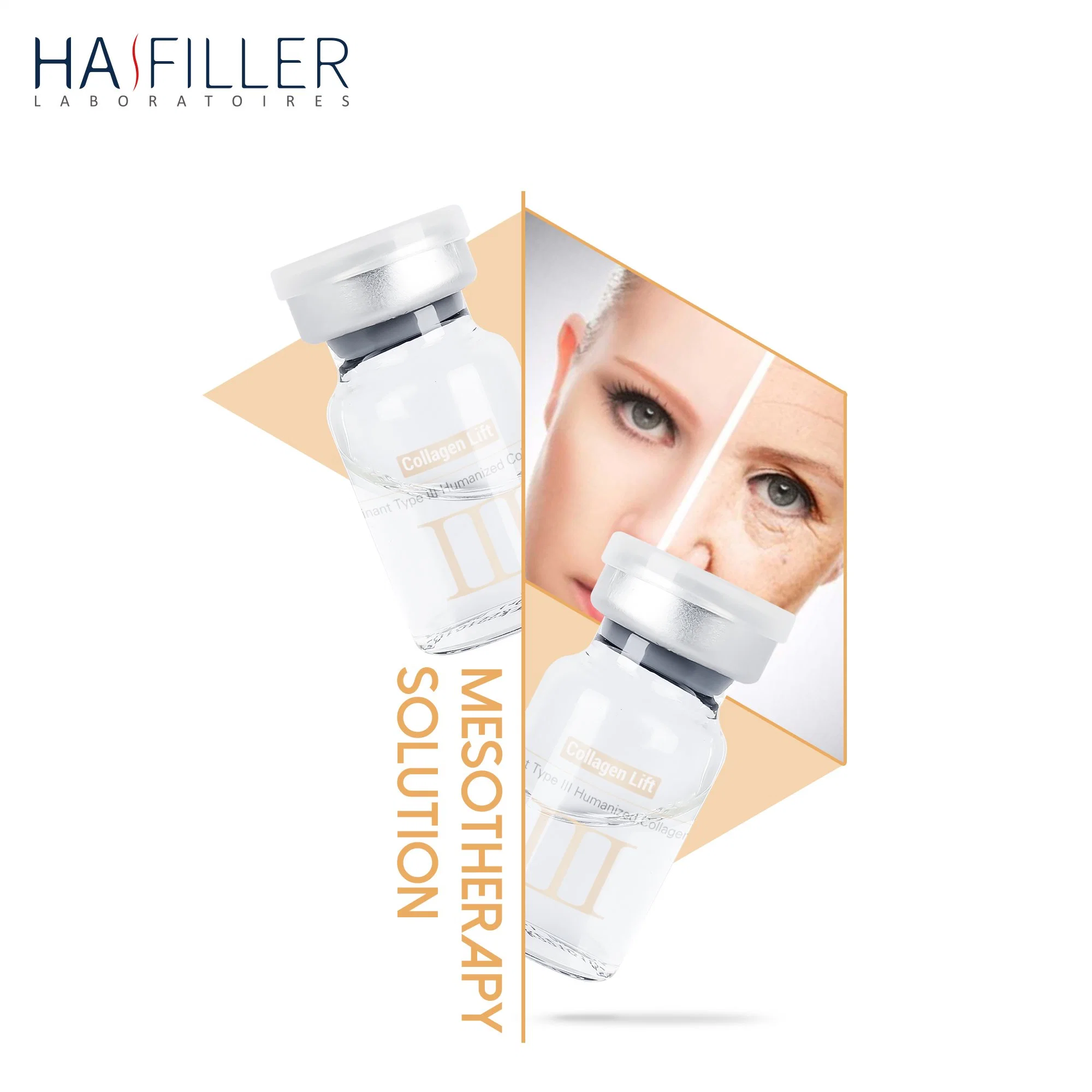 Hot Selling Face Hydration Humanized Type Three Recombinant Collagen Lift Brightening Skinbooster Mesotherapy Solution Collagen Lnjection Skin Care Serum