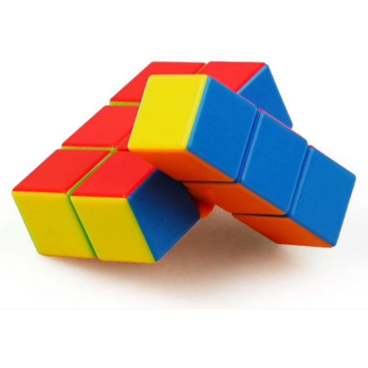 1X3X3 cores simples 5.7X5.7X2cm plástico educativo sólido de dobragem 1 Layer Magic Cube