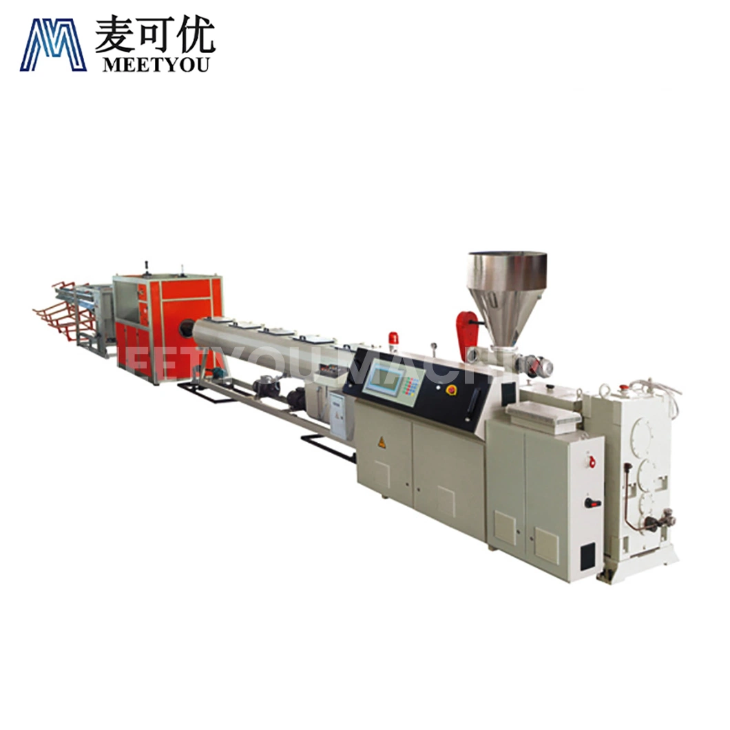 Máquinas Meetyou Plastic Pipe Production Line RCC Pipe Making Machine Fábrica China Madeira-plástico plástico processado rosca dupla extrusão de tubo PE