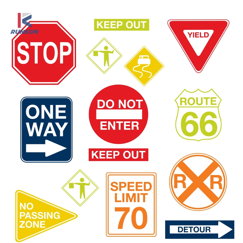 Aluminum Alloy Safety Signal Traffic Signs Deceleration Speed Limit Signs