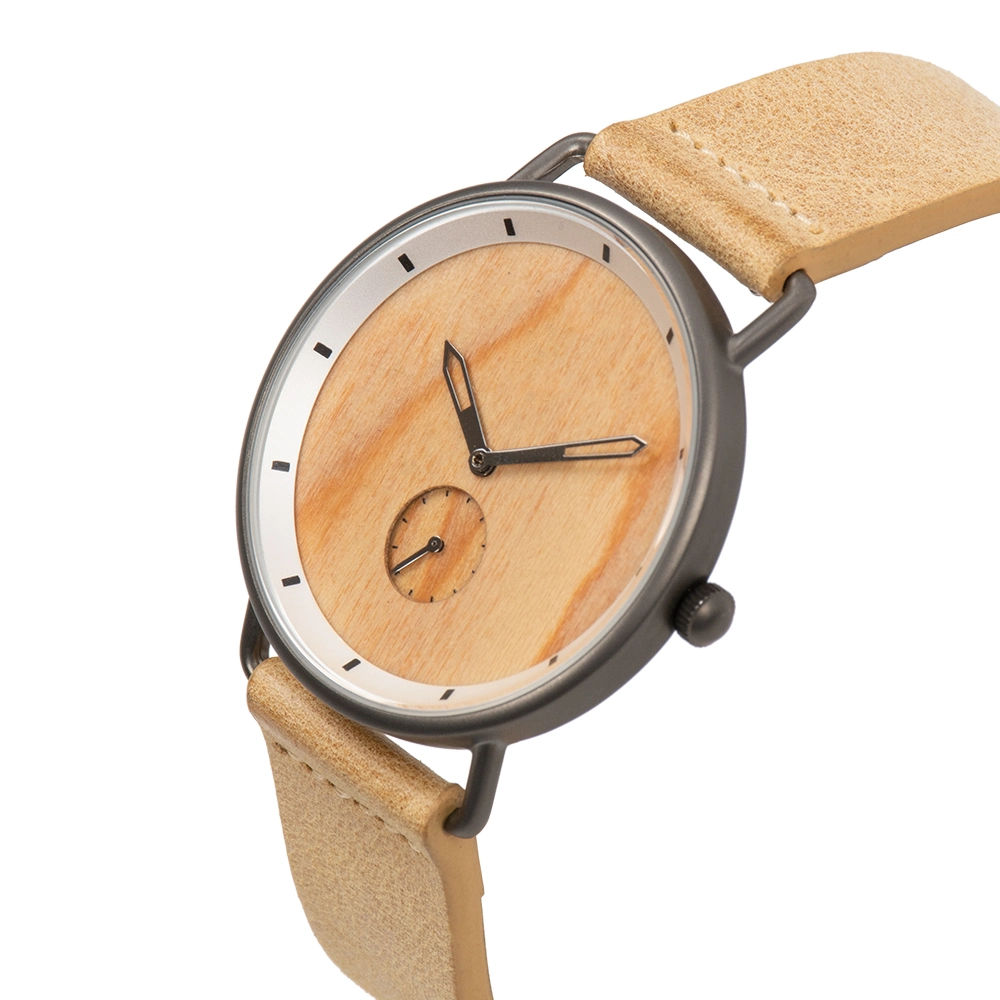 Metal Men Stainless Steel Back High quality/High cost performance  Japan Movt Quartz Wood Watch