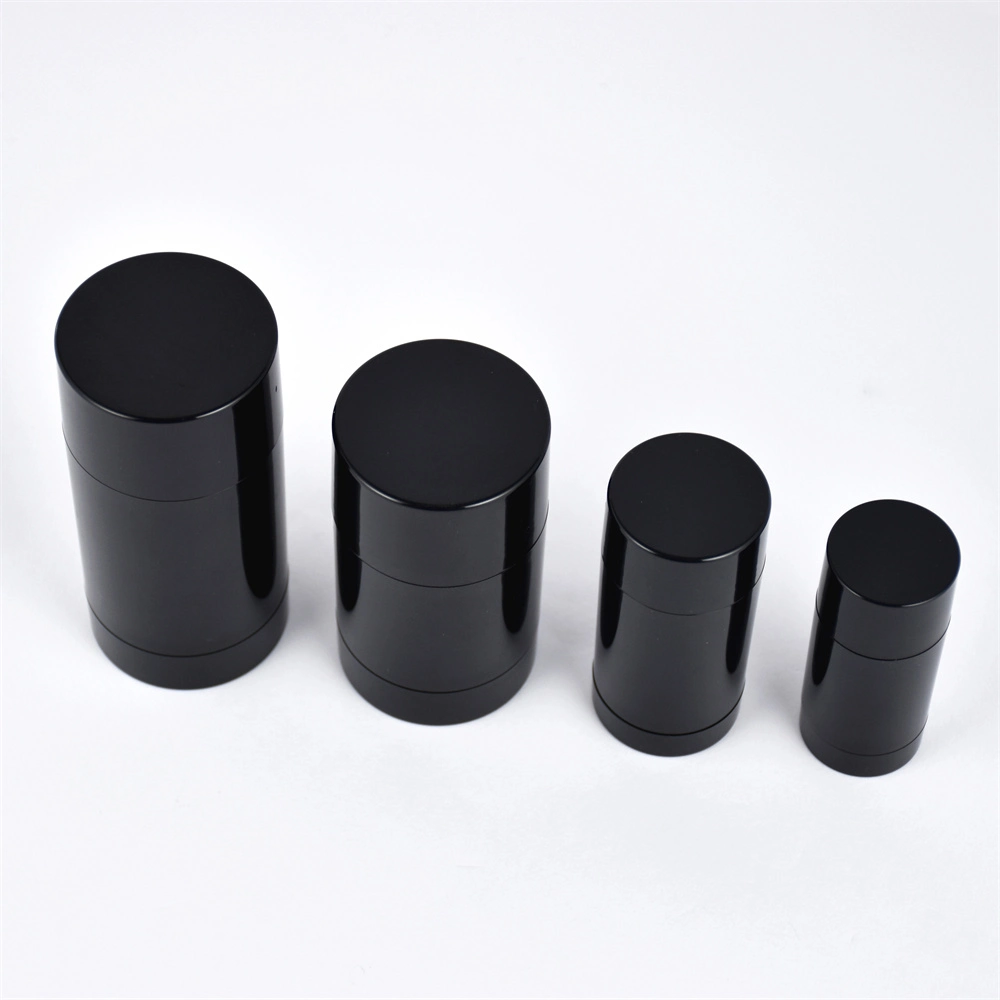 PP Black Solid Perfume Balm Container Plastic Deodorant Tube