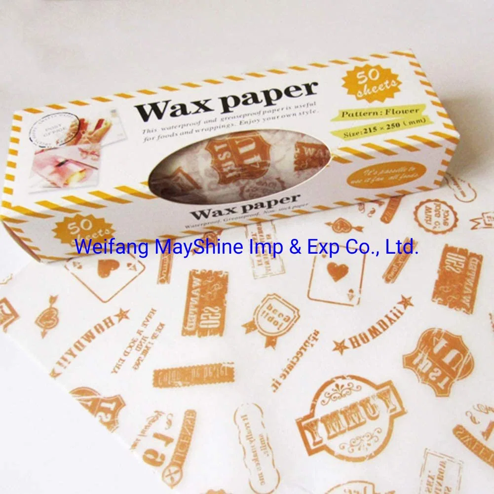 Baking Food Wrapping Fries Oil Proof Packaging Wax Paper