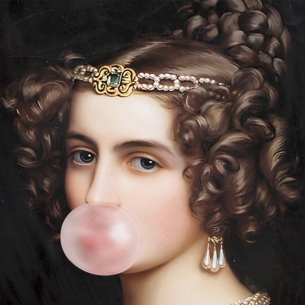 Shaped Picture Frame Art Decorative Painting Bubble Blowing Artist