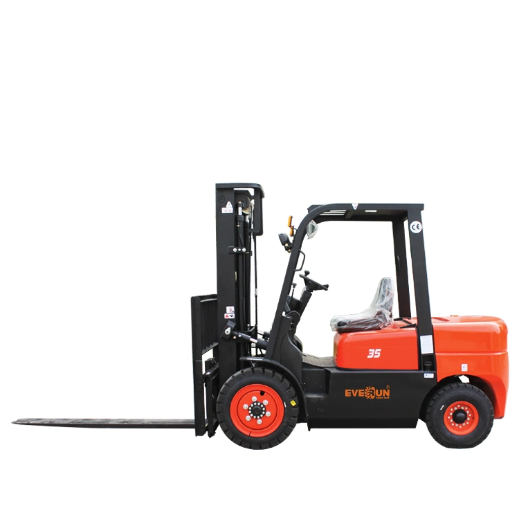 Everun Erdf35 3.5ton CE EPA Warehouse New Farm Construction Mini Small Hydraulic Telescopic Diesel Forklift Equipment Machine Price for Sale