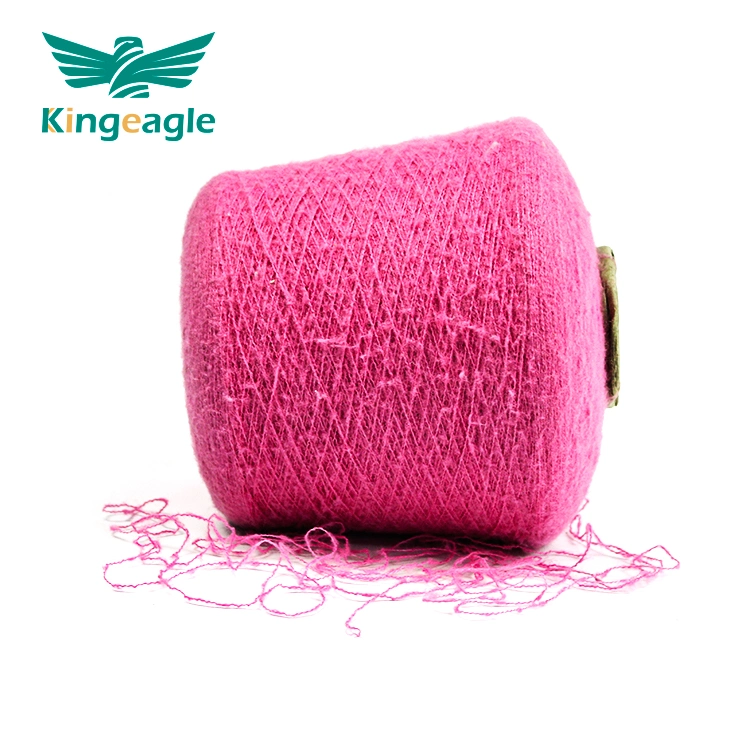 KingEagle Soft Wool Blended Yarn Mohair Brush Yarn proveedores para Textil 13nm