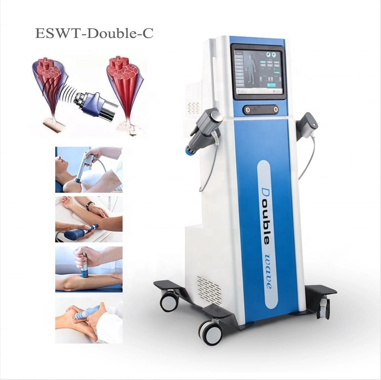 2 Handle Shock Wave Machine Electromagnetic Shockwave Therapy for Sports Injury Physical Therapy Health Center