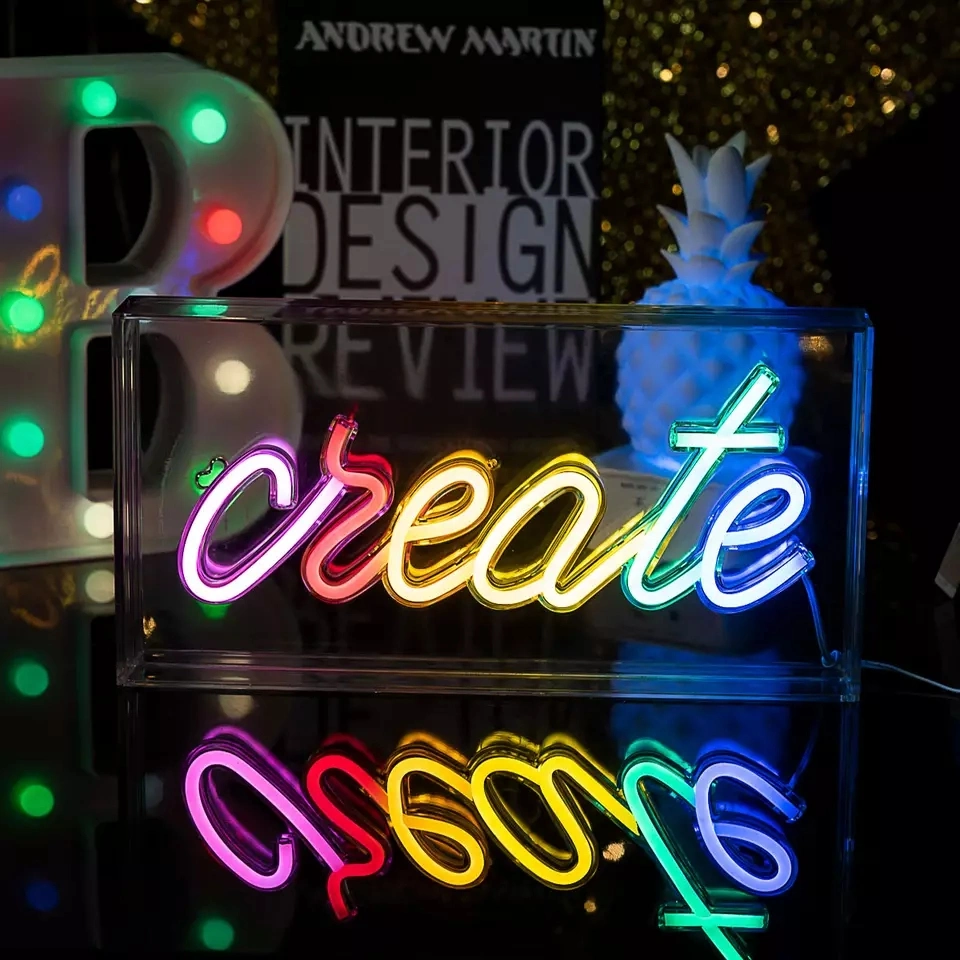 Casino de décoration intérieure personnalisée enseigne au néon de lumière LED Logo