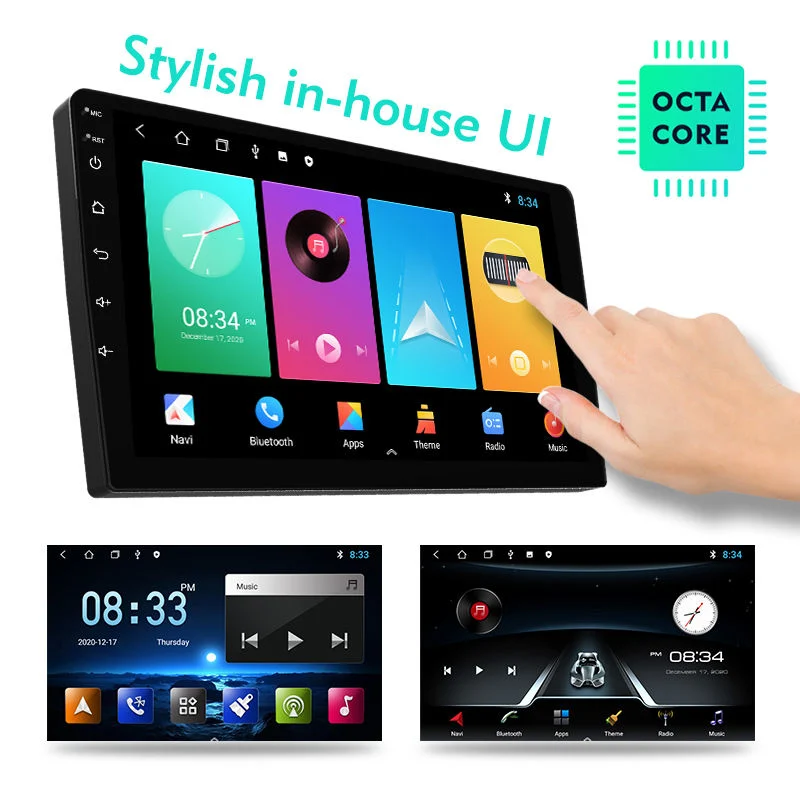 Hottest 9/10 Inch Car Android Stereo Radio Slim Body Multifunctional System Touch Screen Stereo Video Car Android DVD Player