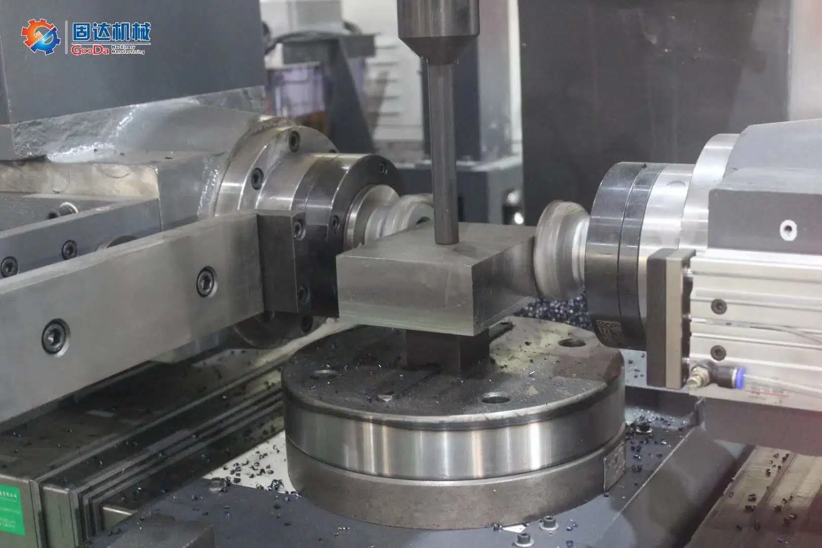 Processamento 300-1200 máxima carga ostentando 6000kg Twin-Head CNC fresadora torno mecânico